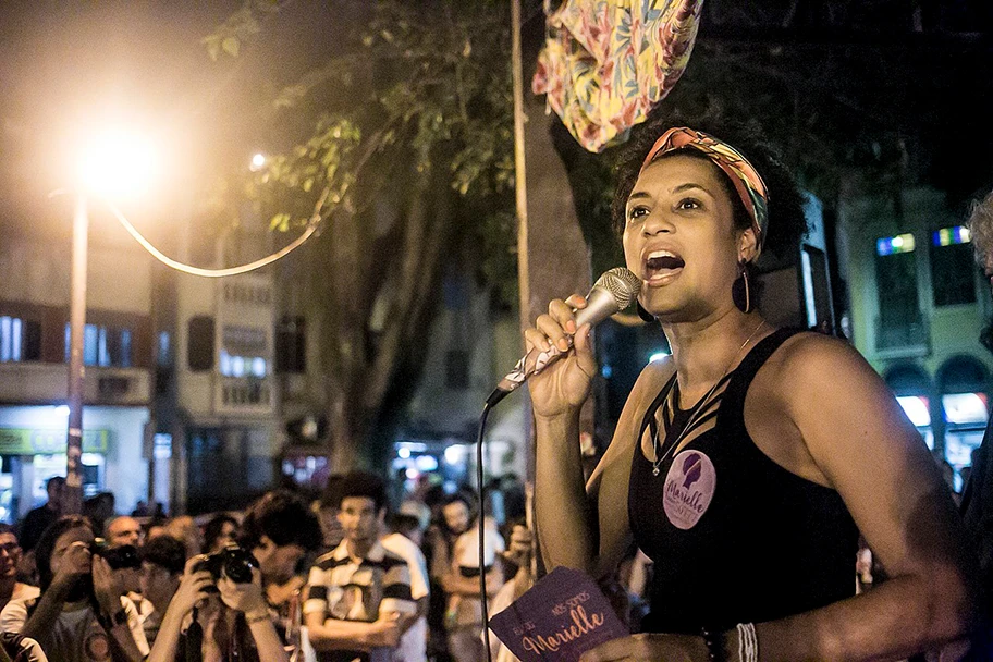 Marielle Franco auf einer Veranstaltung in Rio de Janeiro, August 2016.