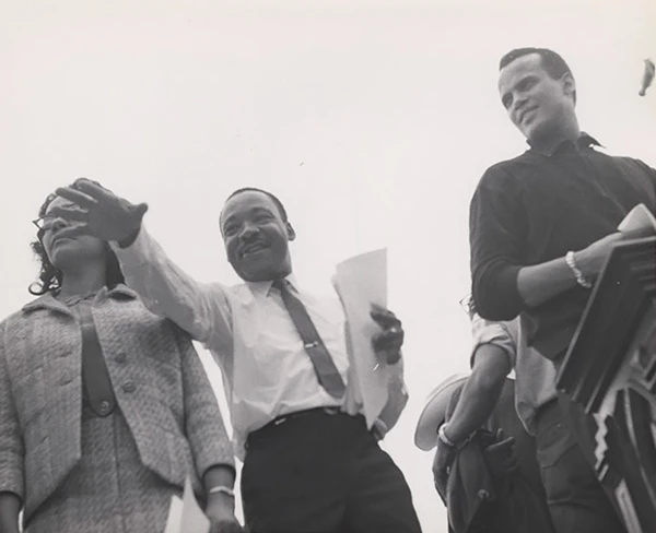 Martin Luther King mit Harry Belafonte, 1965.