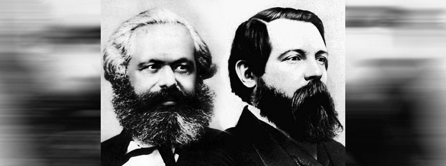 Karl Marx und Friedrich Engels, 1867.