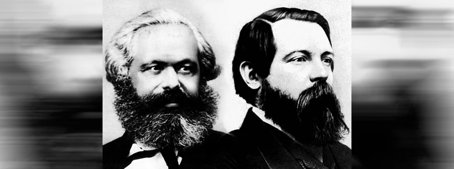 Karl Marx und Friedrich Engels, 1867.