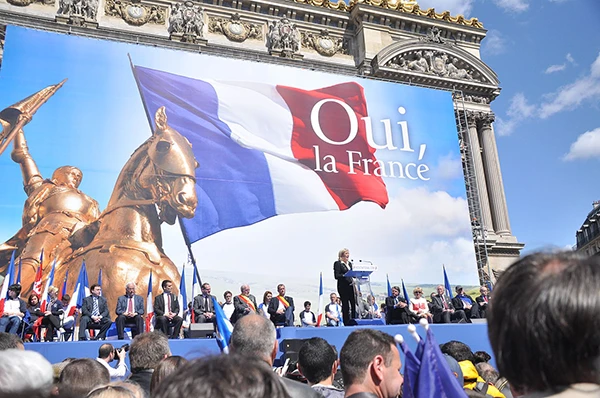 Treffen der Front National am 1. Mai 2012 in Paris.