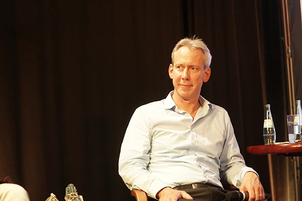 Michael Kopatz bei der Präsentation seines Buchs "Ökoroutine" am 15. August 2016 in Osnabrück.