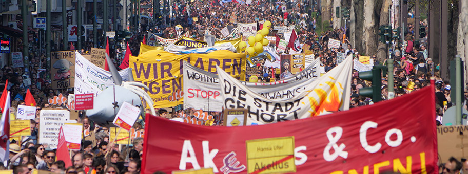 Mietenwahnsinn Demonstration am 6. April 2019 in Berlin.