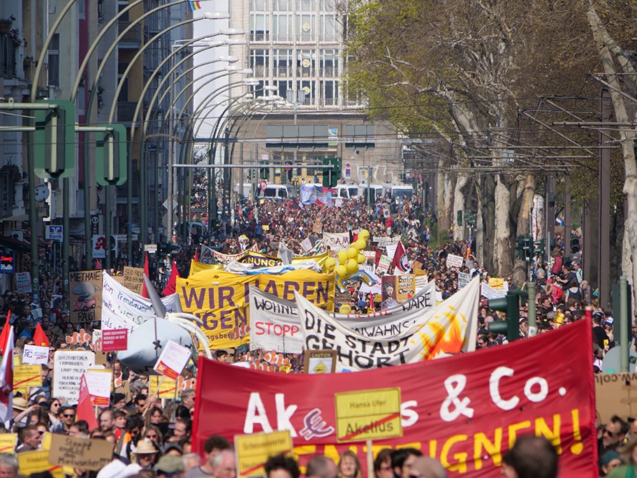 Mietenwahnsinn Demonstration am 6. April 2019 in Berlin.