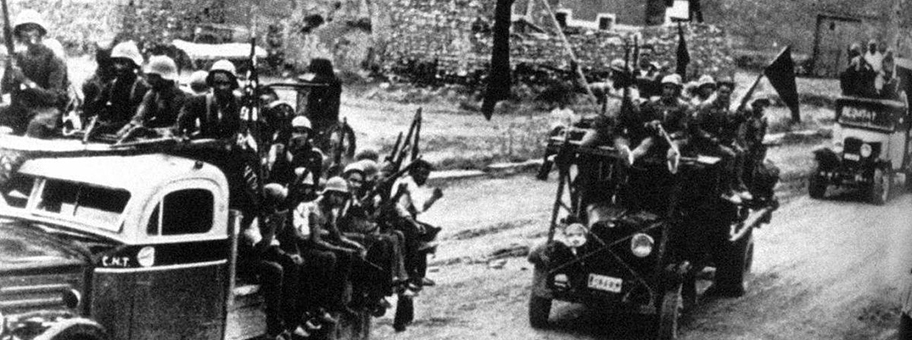 Milizionäre der CNTFAI in Spanien 1936.