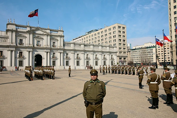 Militärparade in Santiago de Chile.