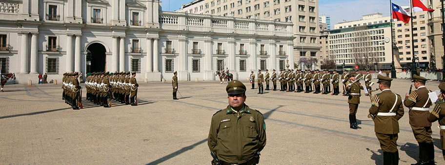 Militärparade in Santiago de Chile.