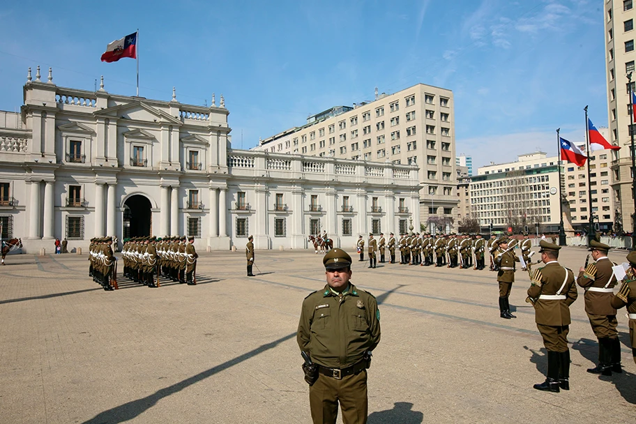 Militärparade in Santiago de Chile.