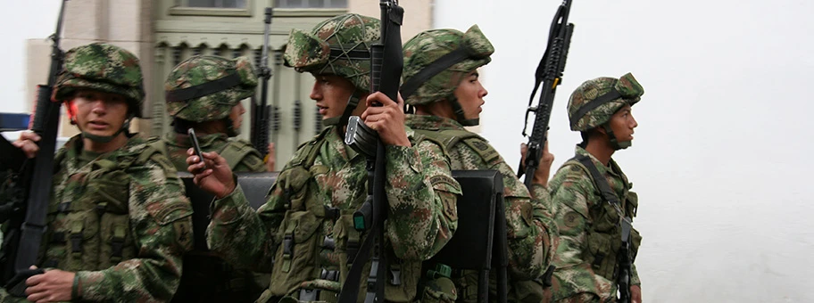 Militärpolizei in Zipaquira, Kolumbien.