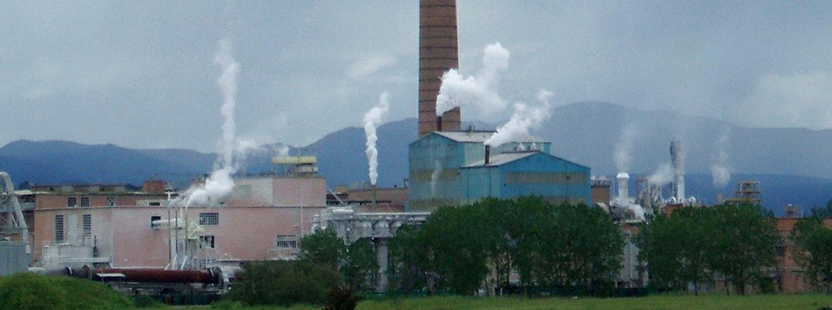 Antigua planta procesadora de pasta de celulosa de fibra corta propiedad del grupo Rottneros (ex FEFASA), en Miranda de Ebro (Burgos, Castilla y León, España) Zarateman