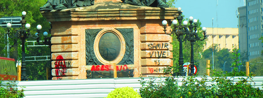 Graffito in Colón zur Erinnerung an den Tod von Samir Flores.