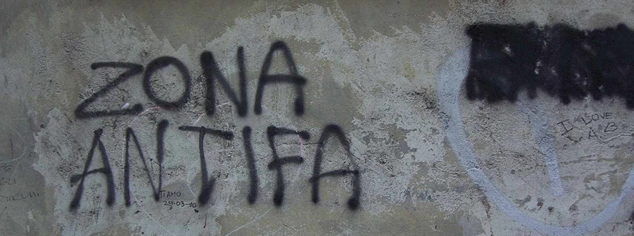 Antifa Graffiti in Italien.