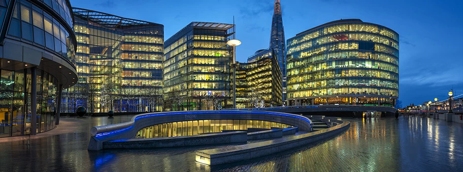 Bürogebäudekomplex in der Finanzmetrople London.