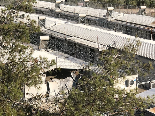 Lager Moria, Lesbos, Griechenland. Unterkünfte nach der Schließung, 2022.