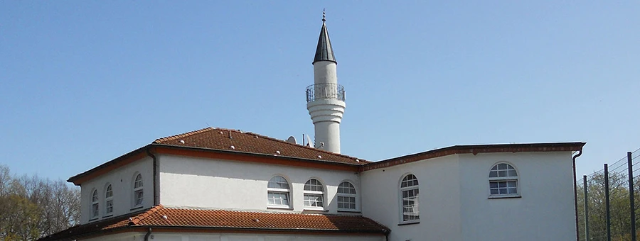 Moschee in Werl, türkisches Gotteshaus mit Minarett.
