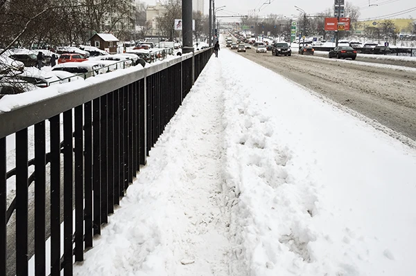 Schnee in Moskau, März 2016.