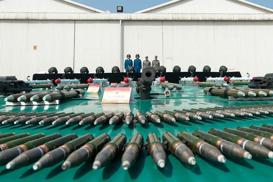 Chinesischer Militärposten in der Nähe von Peking.