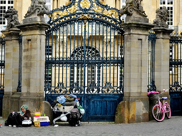 Obdachlose in Münster.