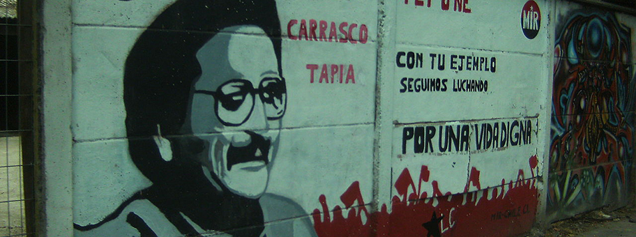 Mural in Santiago de Chile zur Erinnerung an José Carrasco.
