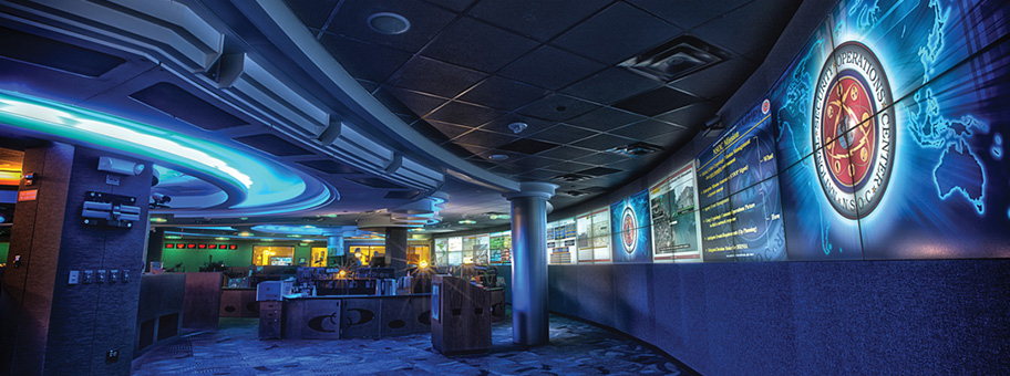 Innenraum des National Security Operations Center (im NSA Hauptquartier).