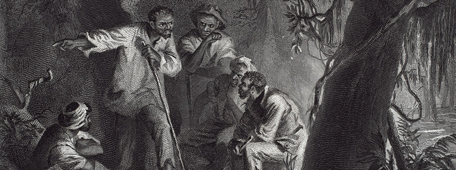 Der Revolutionär Nat Turner bei einer Versammlung.