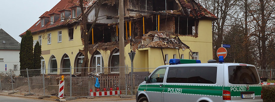Das von dem „Nationalsozialistischen Untergrund“ bewohnte und in Brand gesteckte Haus in Zwickau.