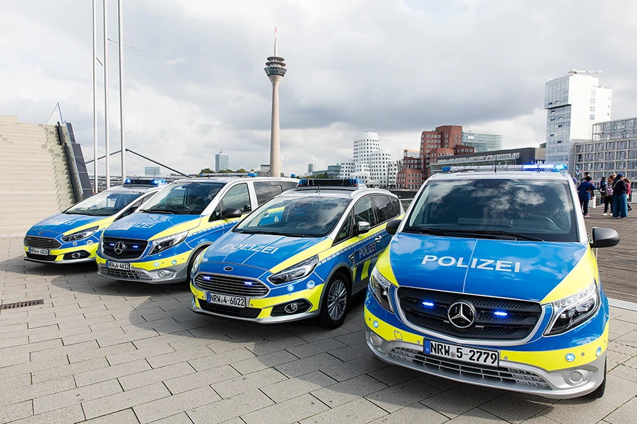 Neue Streifenwagen für die Polizei in NRW, September 2019.