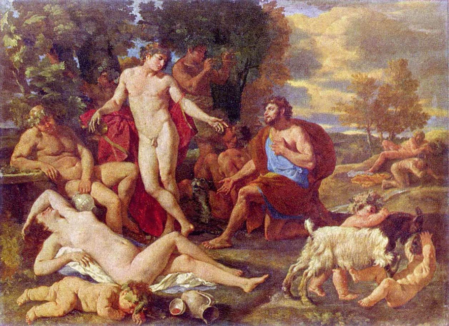 Dient, als Fototapete von Kants Appartement, in vielen Filmszenen als Bildhintergrund: Das Gemälde Midas und Bacchus von Nicolas Poussin (nach 1624, Alte Pinakothek München).