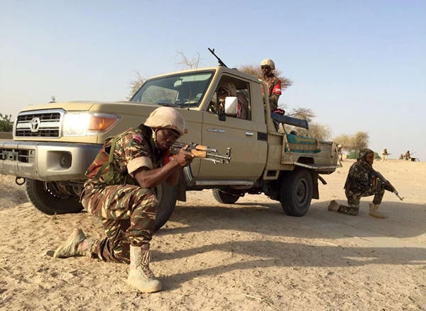 Die nigerianische Armee bei einer Übung für den Kampf gegen Boko Haram am 28. Februar 2016.