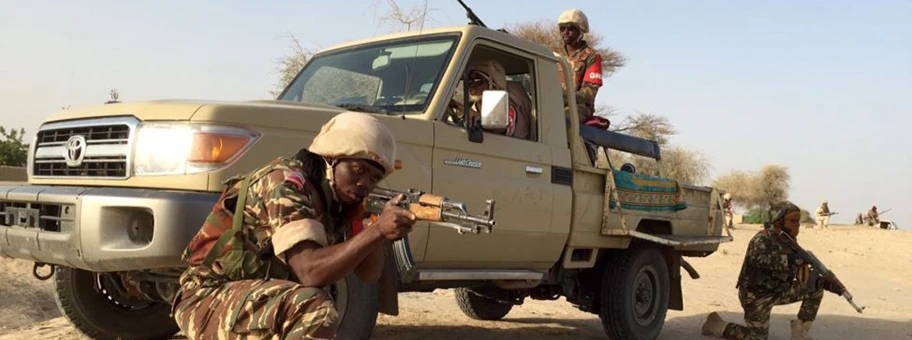 Die nigerianische Armee bei einer Übung für den Kampf gegen Boko Haram am 28. Februar 2016.