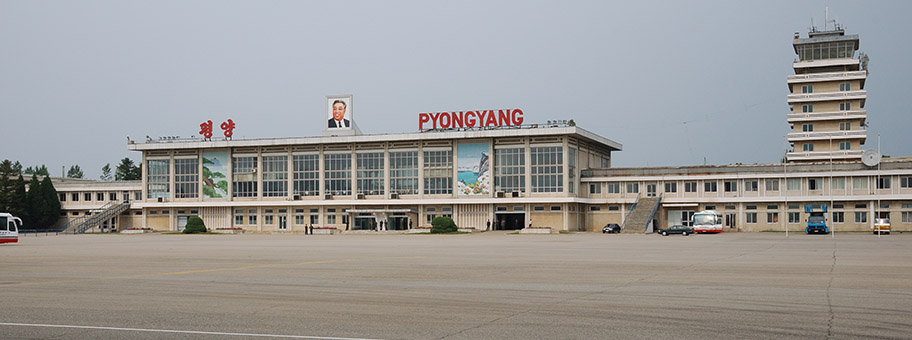 Flughafen von Pjöngjang in Nordkorea.