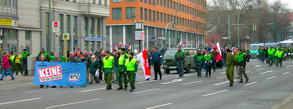 N-Neonazi Demonstration in Berlin - Charlottenburg.
