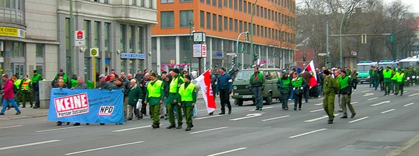 N-Neonazi Demonstration in Berlin - Charlottenburg.