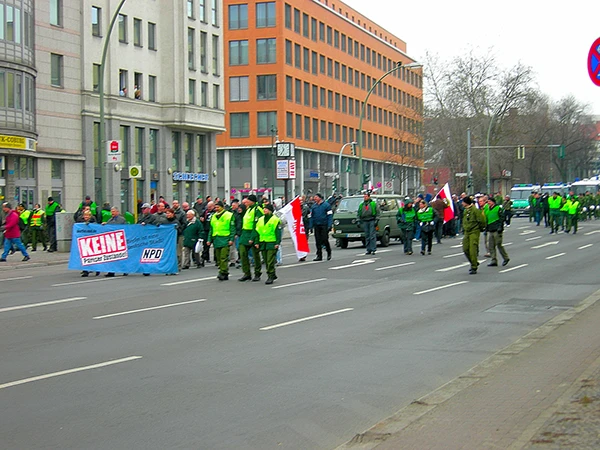 N-Neonazi Demonstration in Berlin - Charlottenburg.