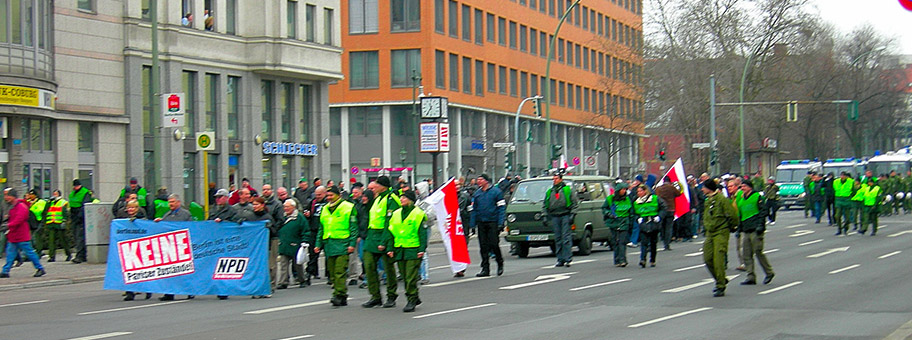 N-Neonazi Demonstration in Berlin - Charlottenburg.