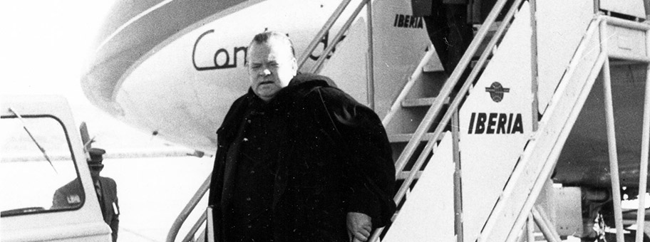 Orson Welles in Madrid, Februar 1954.