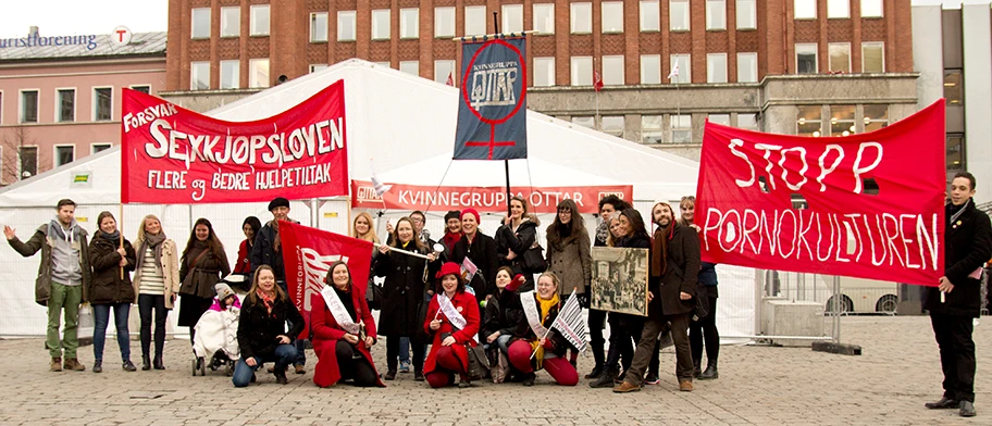 Demo zum Frauenkampftag in Oslo, Dänemark.