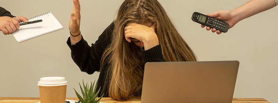 Stress am Arbeitsplatz.