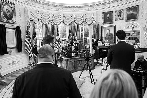 Donald Trump im weissen Haus, 3. Oktober 2025.