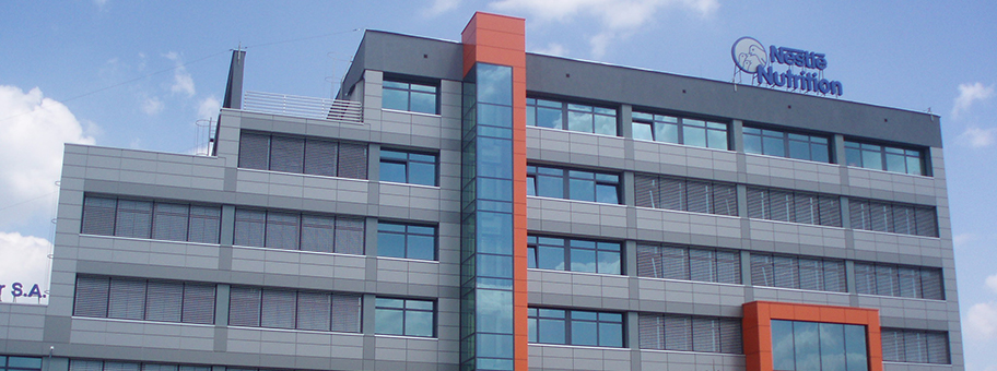 Bürogebäude von Nestlé in Rzeszów, Polen.