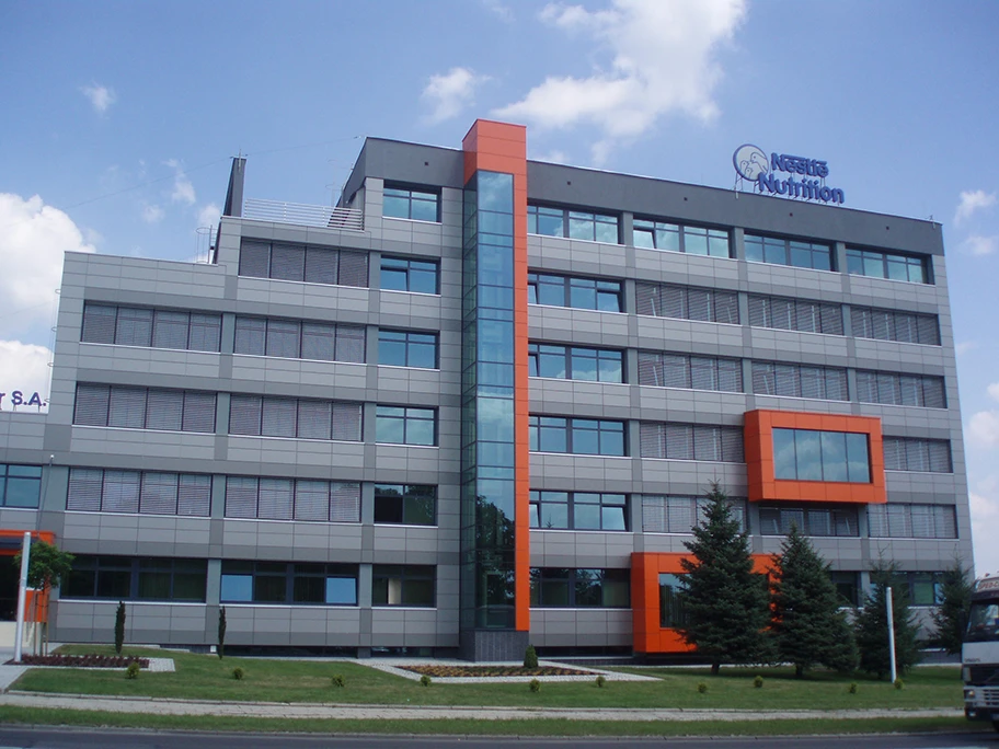 Bürogebäude von Nestlé in Rzeszów, Polen.