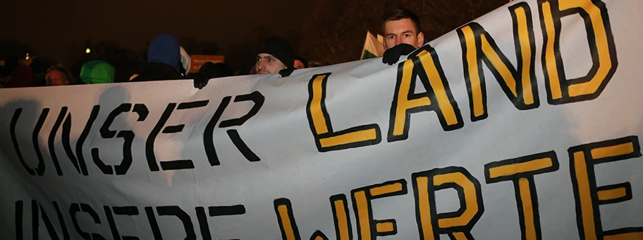 PEGIDA Demonstranten in Dresden am 5. Januar 2015.