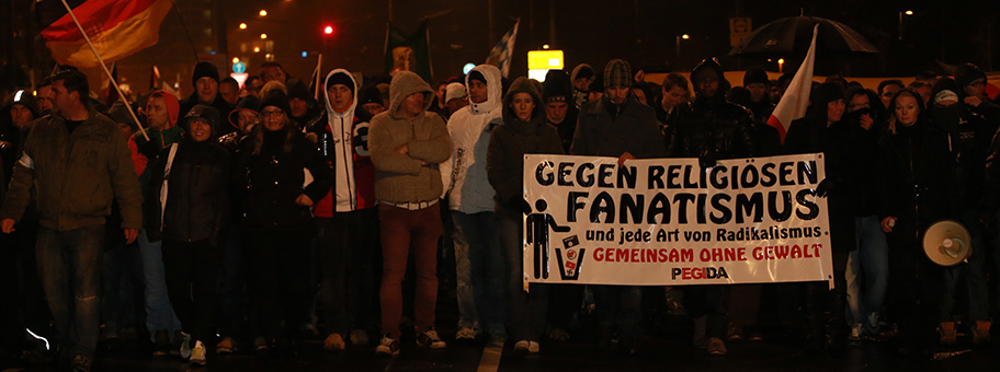 Pegida Demonstration in Dresden.
