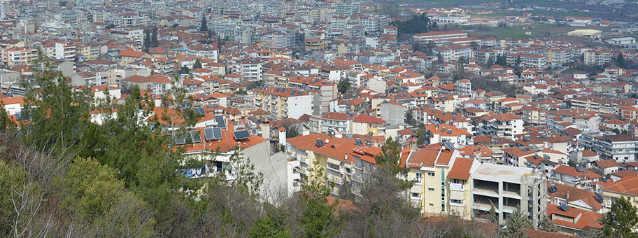Panoramasicht auf die nordgriechische Stadt Véria.