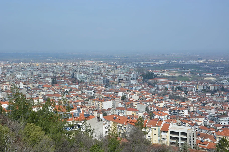 Panoramasicht auf die nordgriechische Stadt Véria.