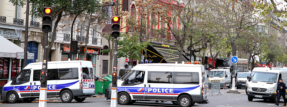 Paris shootings, the day after near the Bataclan.