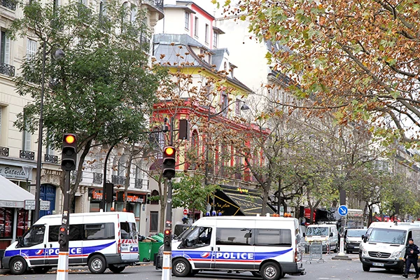 Paris shootings, the day after near the Bataclan.