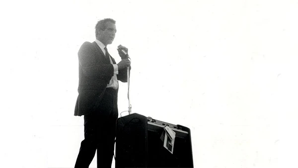 Paul Newman in Wisconsin, 1968.