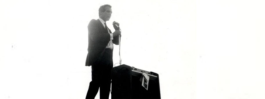 Paul Newman in Wisconsin, 1968.