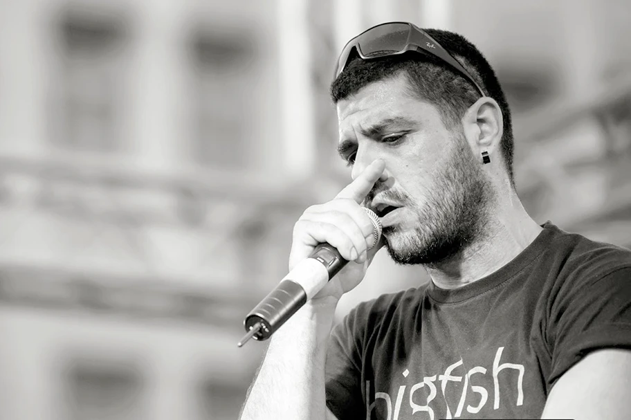 Der ermordete Rapper Pavlos Fyssas, 2011.